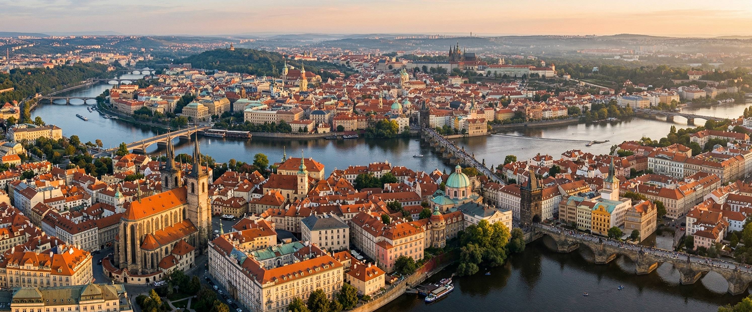 Vista aérea Praga · Europa Central